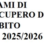 ESAMI DI RECUPERO DEL DEBITO - a.s. 2025/2026